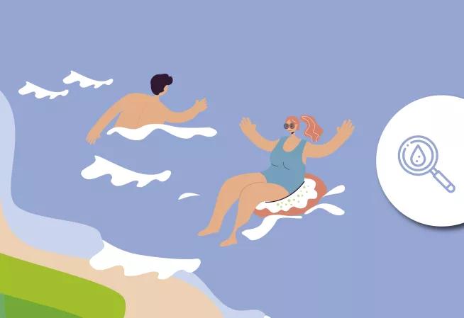 Visuel analyse eaux baignades et pêche à pied